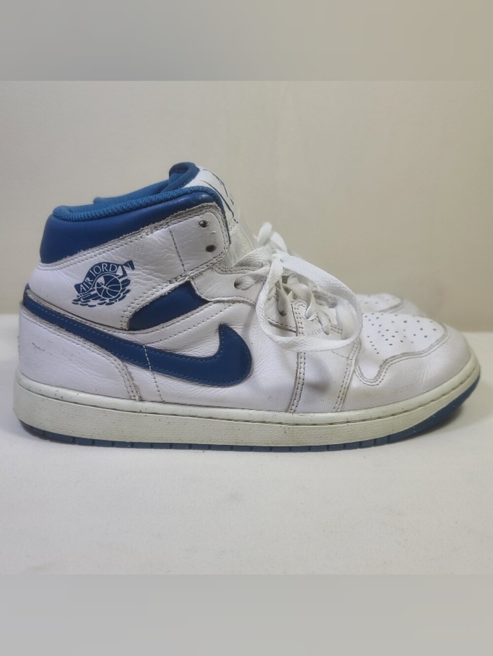 Nike Air Jordan 1 Mid SE White Industrial Blue White FN5215-141 Mens 9.5